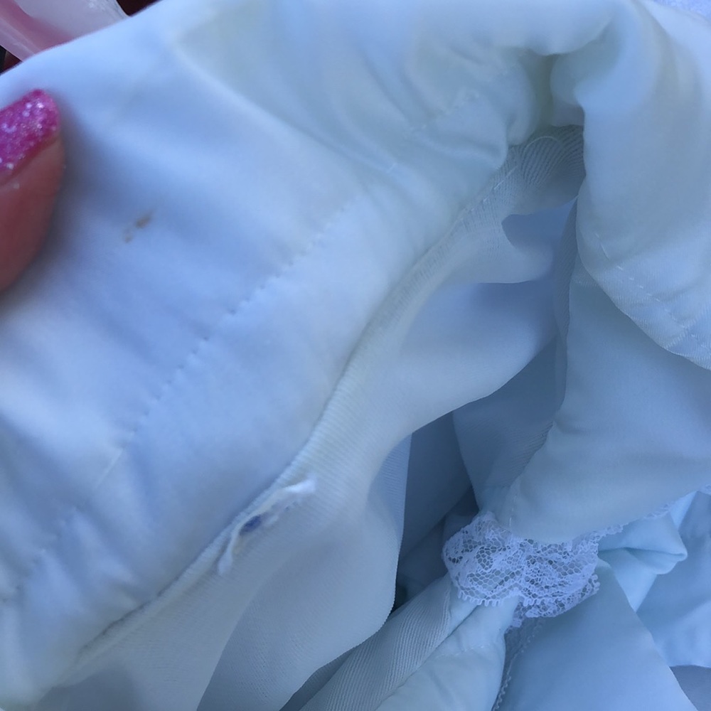 Baby Blue Vintage Quilted Bed CoatM Gem